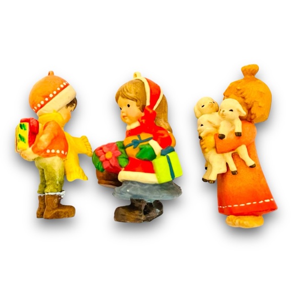 Vintage Christmas Ornaments Toriart By Anri Ferrandiz 3 Ornaments - Picture 5 of 11